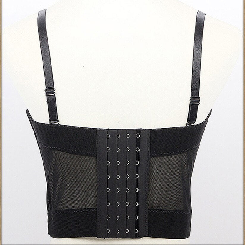 Breathable Woven Fabric Sexy Beading Diamond Top Push Up Bustier Party Corset Camis Crop Top To Wear Out