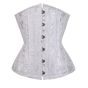 SEXY Gothic Underbust Corset Steel Boned Waist Cincher Bustiers Top Workout Shape Body Belt Lingerie Black White Plus Size