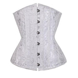 SEXY Gothic Underbust Corset Steel Boned Waist Cincher Bustiers Top Workout Shape Body Belt Lingerie Black White Plus Size
