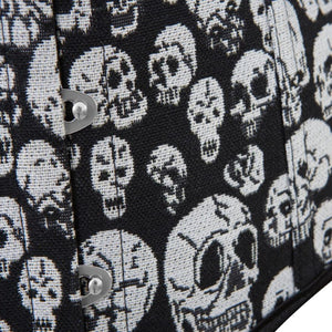 Women Sexy Gothic Skull Print Underbust Corset Burlesque Waist Cincher Body Shaper Corset Bustier Lingerie Top Plus Size Korsett