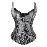 12 Spiral Steel Boned Gothic Women Waist Trainer Corsets Bustier Body Waist Cincher Overbust Top Lingerie Vest Body Shaper