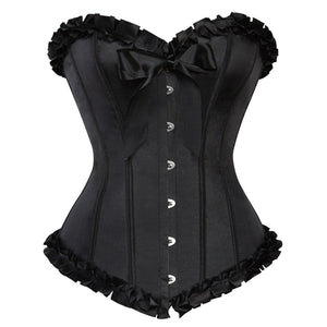 Halloween Sexy Boned Lace up Bustiers Lingerie Tops Corsets Shaper Vintage Burlesque Party Costumes