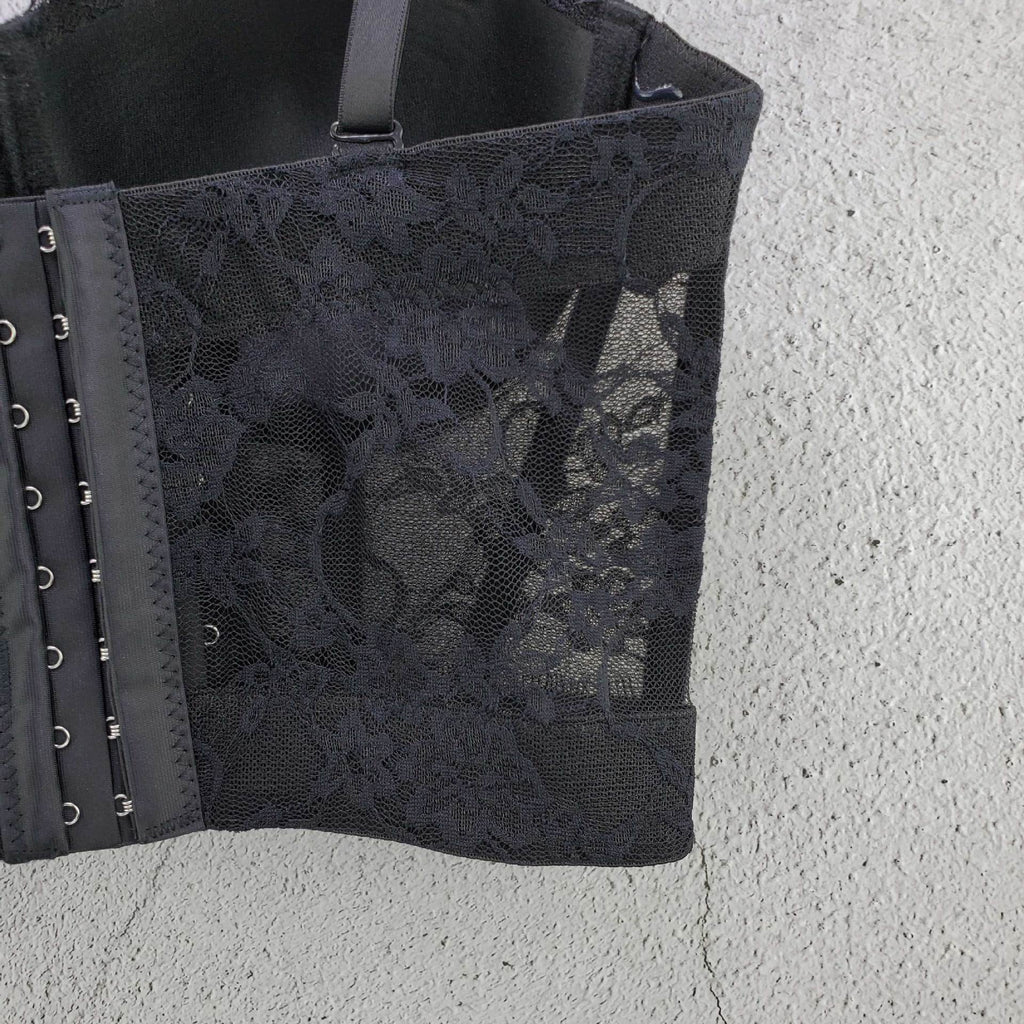 Lace Sexy See Through Crop Top To Wear Out Women Camis Summer Party Corset Push Up Bustier Bra