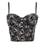 Off Shoulder Tanks Camis Summer Sexy Corset Lace Embroidery Short Crop Top To Wear Out Push Up Bralette Cropped