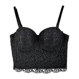 New In Autumn Embroidery White Women Sexy Top Underwear To Wear Out Vest Push Up Bralette Bra Corset Tops