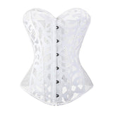 Sexy Corset Overbust Women Gothic Corset Top Mesh Shaper Slimming Waist Trainer Lace Up Corsets Bustiers Black White Plus Size
