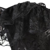 Off shoulder Corset Solid Corsets Overbust Corset Bustier Sexy Lolita Women Girl Outwear Waist Slimming Lace ruffles Gorset