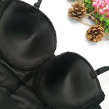 Crop Tops Beads Women Sexy Nightclub Party Corset Off Shoulder Push Up Bustier Cami Built in Bra Lingerie