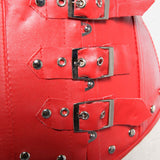Women Sexy Gothic Faux Leather Underbust Corset Steampunk Spiral Steel Boned Corset Waist Trainer Corsets Bustiers Lingerie Top