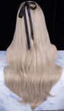 Long Caramel Blonde Straight Synthetic Lace Wigs - Imstylewigs
