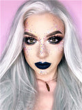 Light Mint Green Straight Long Synthetic Lace Front Wig - FashionLoveHunter