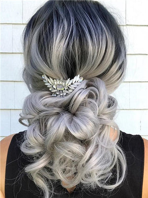 Long Angel Dust Grey Synthetic Lace Front Wig - FashionLoveHunter