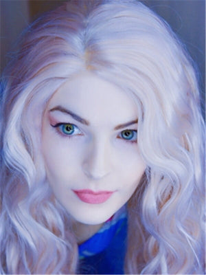 Long Beige Blonde Synthetic Lace Front Wig