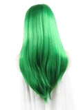 Long Bright Teal Green Wave Synthetic Lace Front Wig - FashionLoveHunter