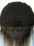 Long Light Cerulean Bright Blue Straight Synthetic Lace Front Wig - FashionLoveHunter