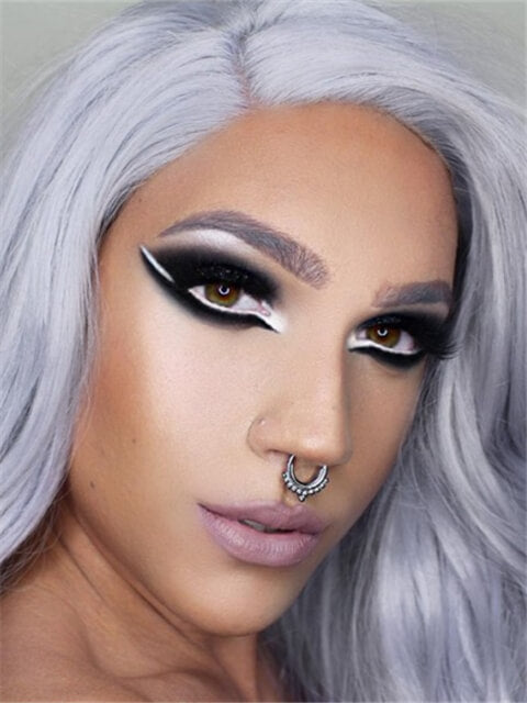 Long Light Lavender Cloud Wave Synthetic Lace Front Wig