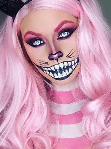 Long Pink Wave Cupcake Synthetic Lace Front Wig - FashionLoveHunter