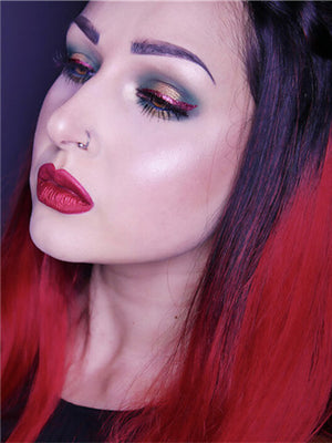 Long Red Phoenix Ombre Synthetic Lace Front Wig - FashionLoveHunter