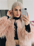 Long Silver Grey Straight Synthetic Lace Front Wig - FashionLoveHunter