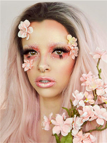 Long Soft Pink Sakura Ombre Synthetic Lace Front Wig - FashionLoveHunter