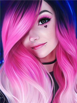 Long Splendid Pink To Blonde Ombre Wavy Synthetic Lace Front Wig - FashionLoveHunter