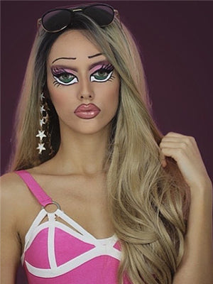 Long Sunshine Lemonade Ash Golden Synthetic Lace Front Wig - FashionLoveHunter