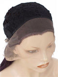Long Eggplant Dark Purple Ombre Wavy Synthetic Lace Front Wig - FashionLoveHunter