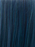 Long Vivianite Dark Blue Straight Synthetic Lace Front Wig - FashionLoveHunter