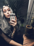 Long Wave Black To Grey Ombre Synthetic Lace Front Wig