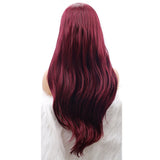 Long 99J Natural Wavy Synthetic Glueless Lace Front Wigs - Imstylewigs
