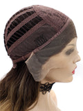 Ombre Brown Blonde Curly Lace Front Wigs Autumn-Winter