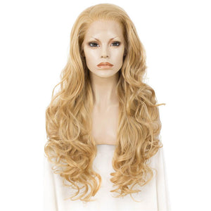 Blonde Natural Wavy Synthetic Lace Front Wig