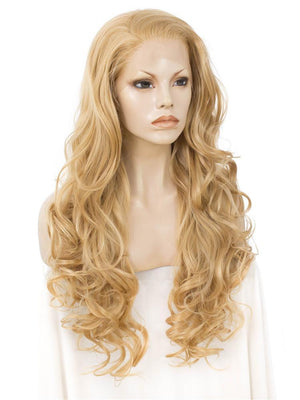 Blonde Natural Wavy Synthetic Lace Front Wig