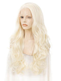 BLEACH BLONDE NATURAL WAVY FASHION Synthetic Lace Front Wig