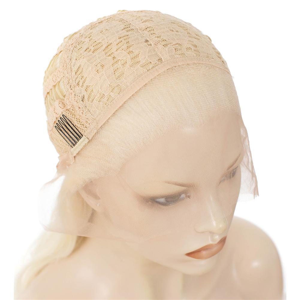 BLEACH BLONDE NATURAL WAVY FASHION Synthetic Lace Front Wig