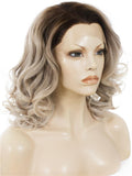 Balayage Blonde Short Wavy Glueless Lace Front Wigs - Imstylewigs