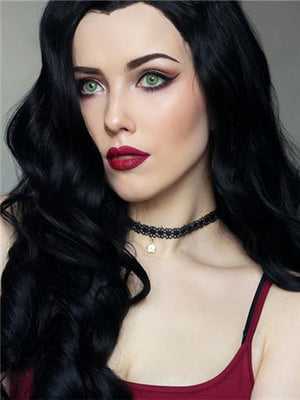 New Arrival Black Wavy Long Synthetic Lace Front Wig - FashionLoveHunter