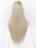 Best Seller Long Brown Golden Blonde Ombre Synthetic Lace Front Wig - FashionLoveHunter