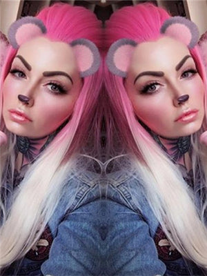 Reddy Hot Pink To Blonde Ombre Synthetic Lace Front Wig - FashionLoveHunter