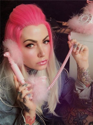 Reddy Hot Pink To Blonde Ombre Synthetic Lace Front Wig - FashionLoveHunter