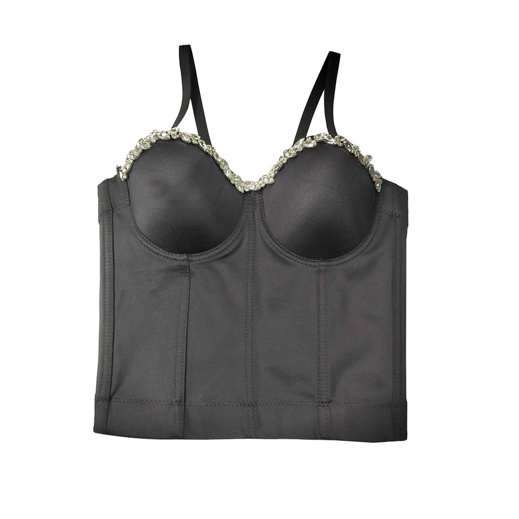 Bustier Corset Sexy Crop Top Push Up Bralette Tops With Built In Bra Camis Clothing