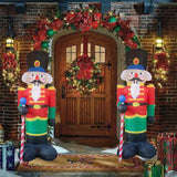 8 Ft Nutcracker Christmas Inflatable Holiday Home Decoration Yard LED Light Outdoor Ornament Xmas New Year Party Shop Garden