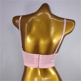 Bustiers with Built-in Bra Corset Sexy Pink Rhinestone Nightclub Show Female Crop Top Women Tops Push Up Bralette