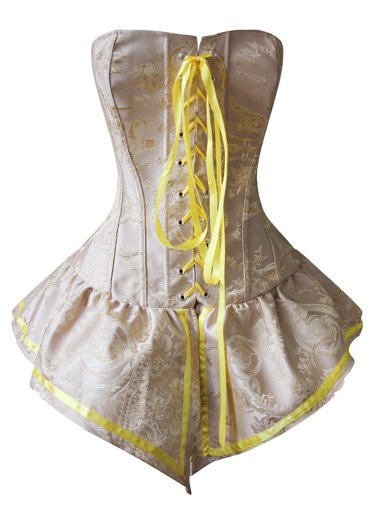 Halloween Steampunk Lace Corset Strapless Dress