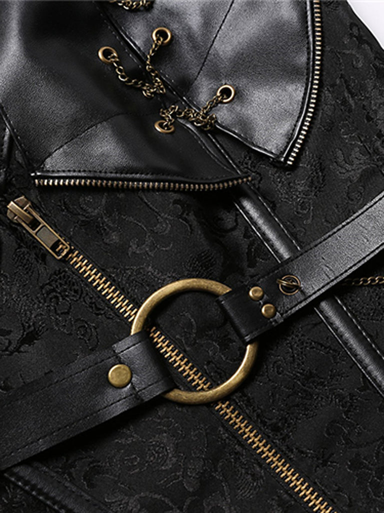 Halloween Steampunk Pirate Leather Corset