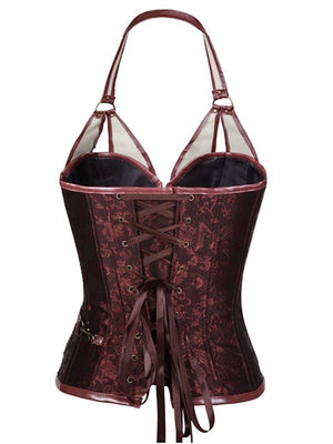 Halloween Steampunk Pirate Leather Corset