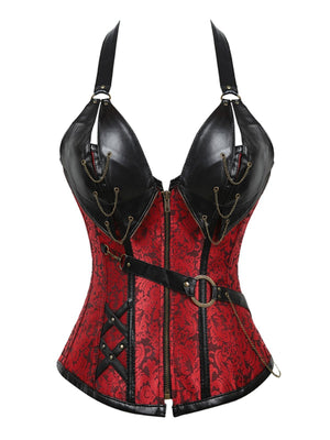 Halloween Steampunk Pirate Leather Corset