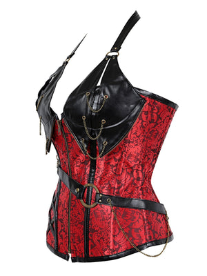 Halloween Steampunk Pirate Leather Corset