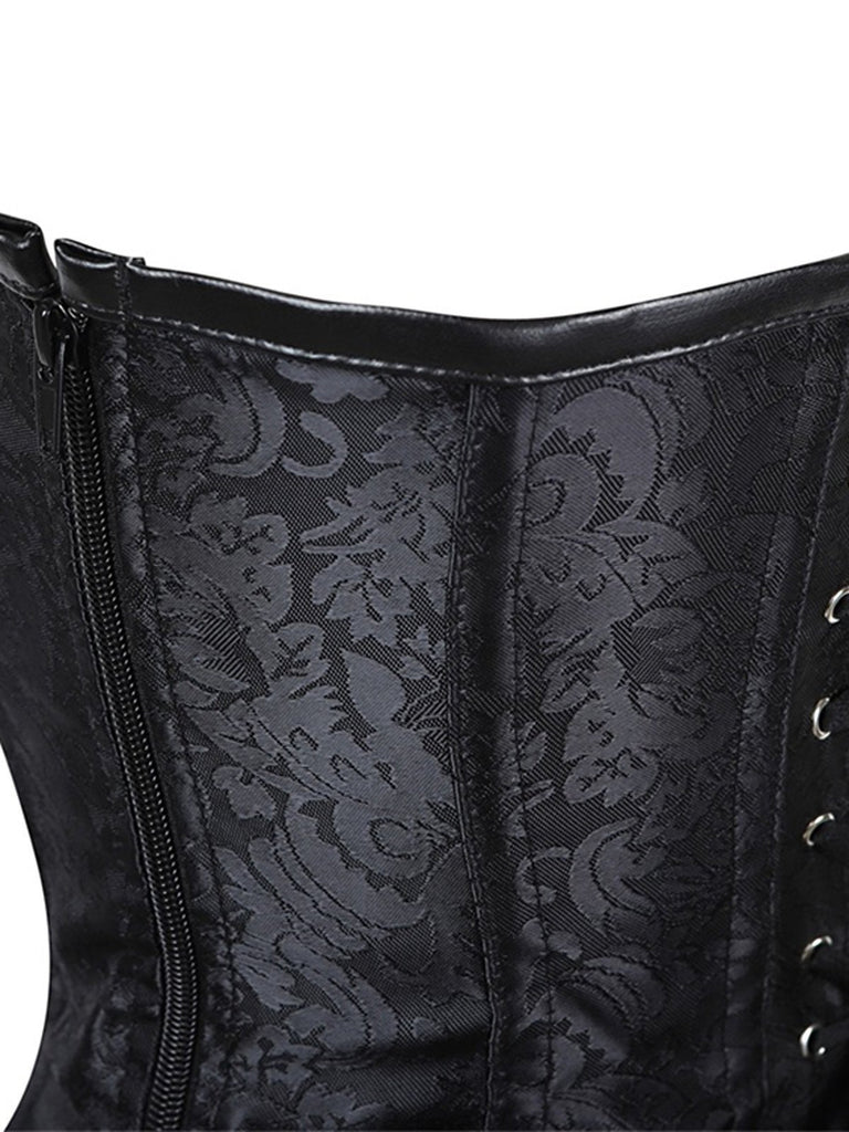 Halloween Steampunk Gothic Leather Halter Corset