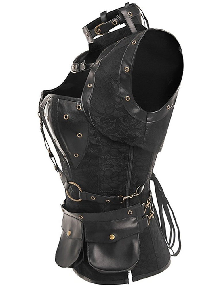 Halloween Steampunk Leather Gothic Corset